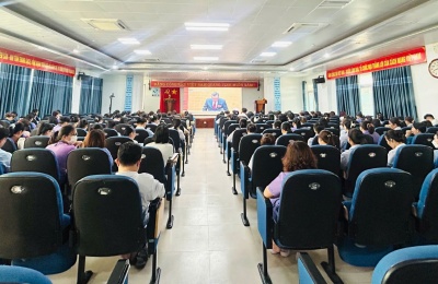 Gần 600 cán bộ, Đảng viên, người lao động Bệnh viện Sản – Nhi tỉnh tham dự Hội nghị quán triệt Nghị quyết Trung ương